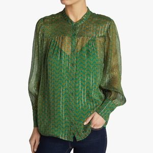ba&sh Wize Green Shirt